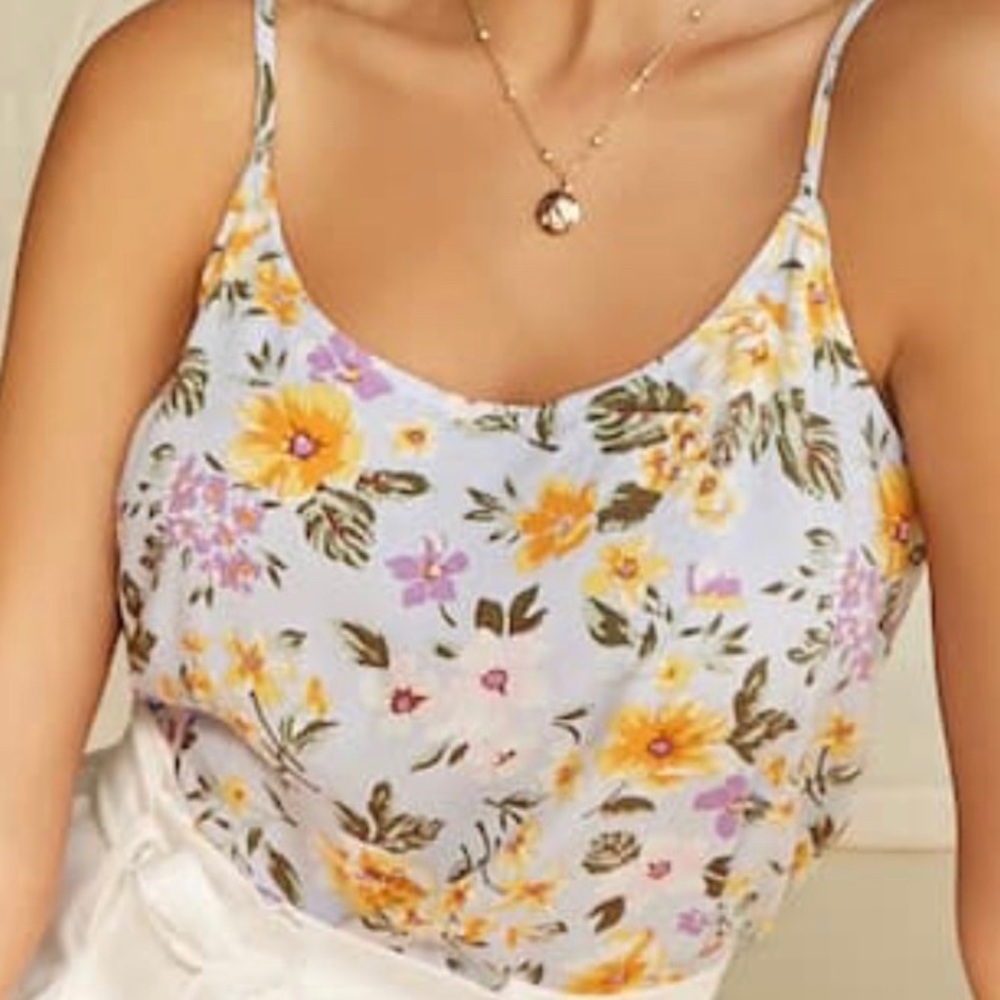 Scoop cut floral cami